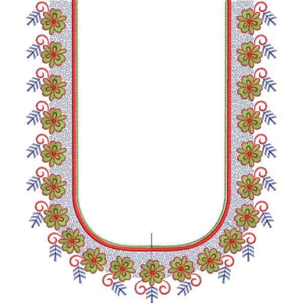 Blouse Design No : BH552/1 - Simple Border, U Shape