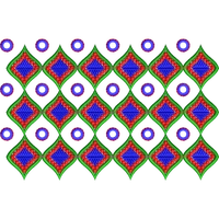 Blouse Design No :MSM - 202 - Mirror Work, Simple Border, U Shape
