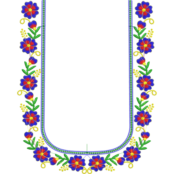 Blouse Design No :239915 - U Shape, Simple Border