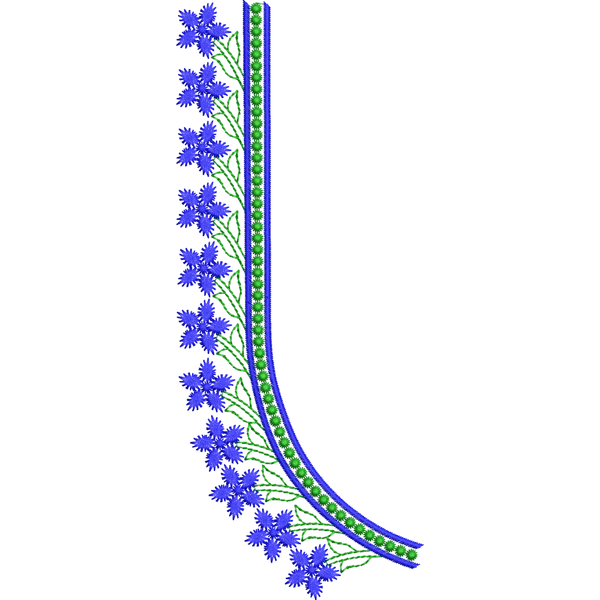 Blouse Design No :360117/2 - Simple Border, U Shape