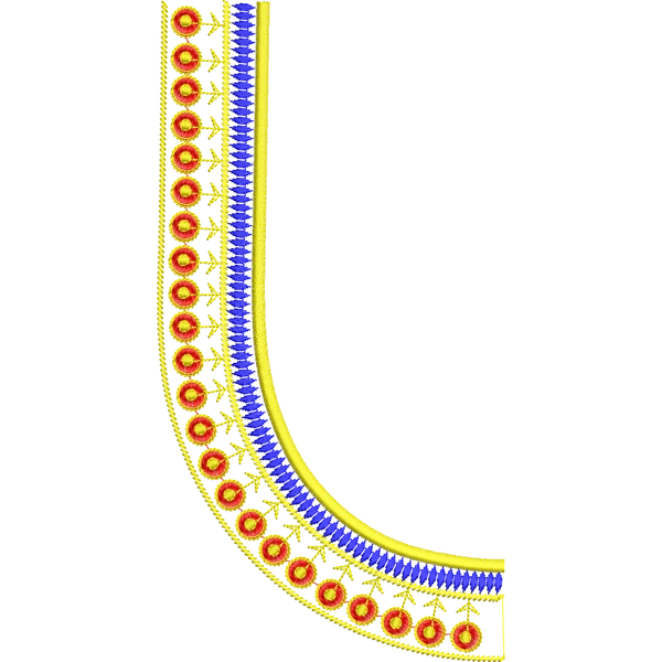 Blouse Design No :192101 - U Shape, Simple Border