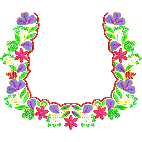 Blouse Design No : HB2001 - Simple Border, U Shape