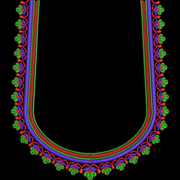 Blouse Design No MSM-051 - Border with Butta, U Shape