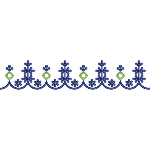 Blouse Design No : HBA534/1 - Mirror Work, Simple Border, U Shape