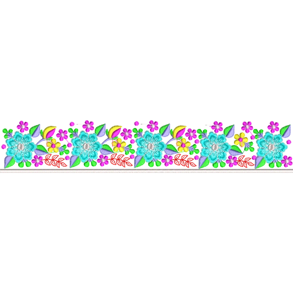 Blouse Design No : HBA546 - Simple Border, U Shape