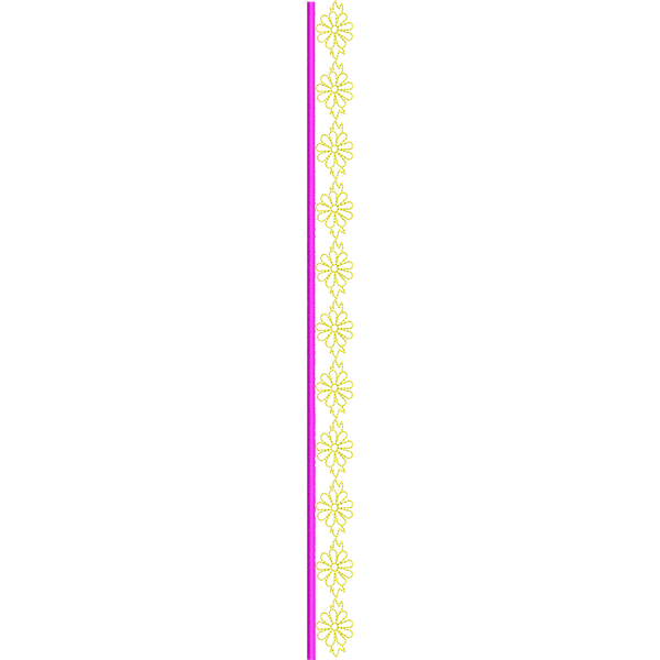Blouse Design No : HC703 - Simple Border, U Shape