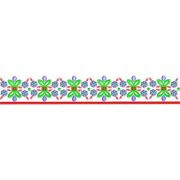 Blouse Design No : HC712/2 - Simple Border, U Shape