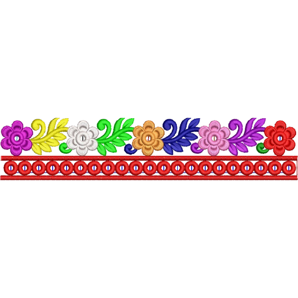 Blouse Design No : HSW-BR-001 - Boring, Simple Border, U Shape