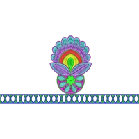 Blouse Design No : HSW-M-093 - Border With Butta, U Shape