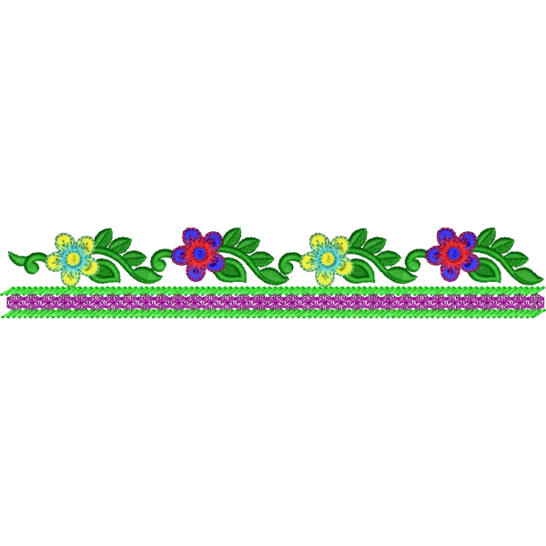 Blouse Design No : HSW-M-100 - Simple Border, U Shape