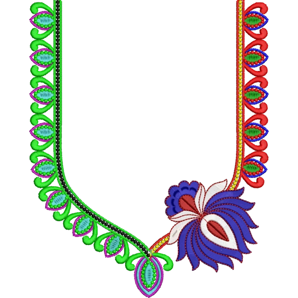 Blouse Design No : HSW-M-106 - Border With Butta, Sweat Heart