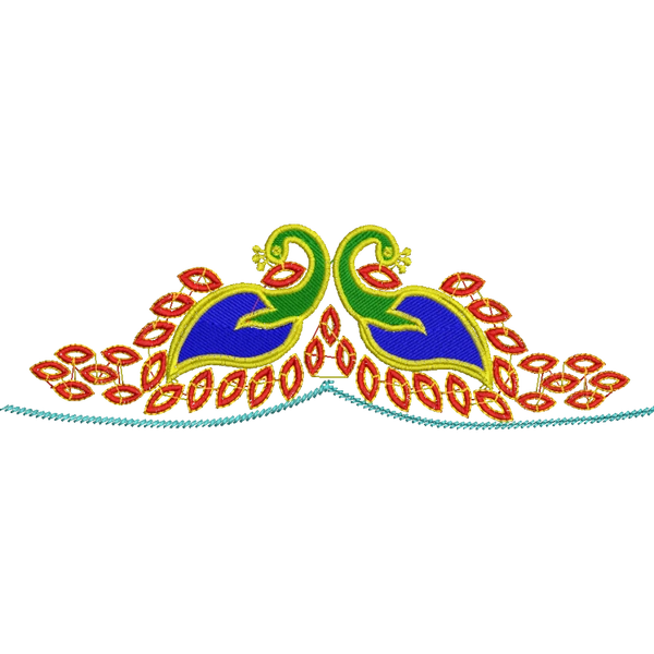 Blouse Design No : HSW-M-111 - Border With Butta, Sweat Heart