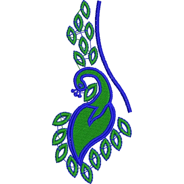 Blouse Design No : HSW-M-111 - Border With Butta, Sweat Heart