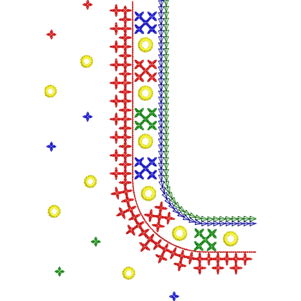 Blouse Design No : HSW-M-112 - Kutch Work, Full Sleeve, U Shape