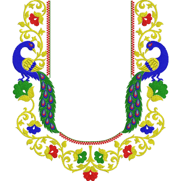 Blouse Design No : HSW-M-117-A - Simple Border, U Shape