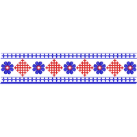 Blouse Design No : HSW-M-118-A - Kutch Work, Simple Border, U Shape