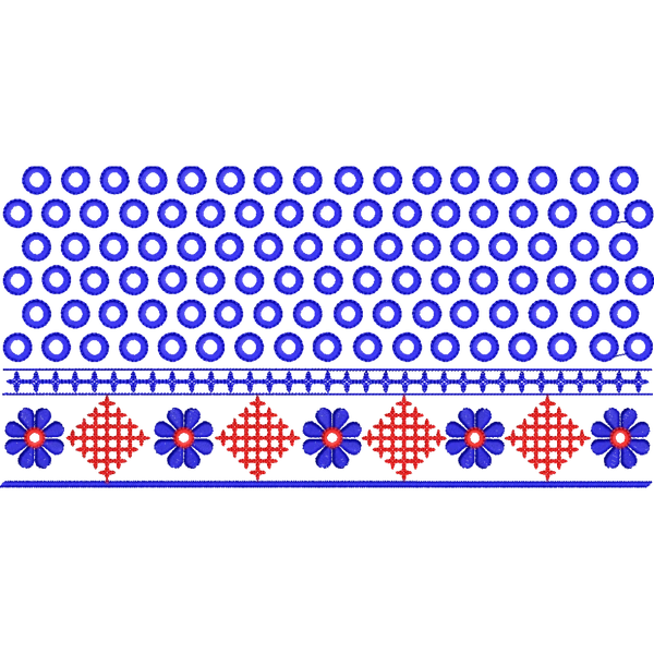 Blouse Design No : HSW-M-118-B - Kutch Work, Full Sleeve, U Shape