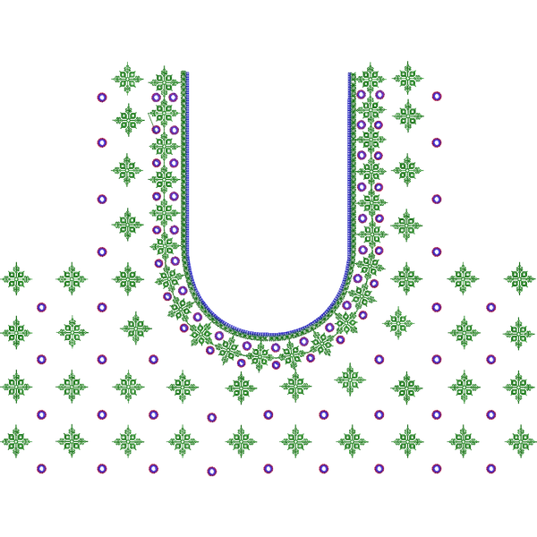 Blouse Design No : HSW-M-126-B - Simple Border, U Shape