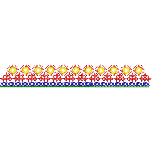 Blouse Design No : HSW-M-127 - Simple Border, U Shape