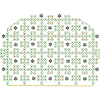 Blouse Design No : HSW-M-130 - Kutch Work, Full Sleeve, U Shape