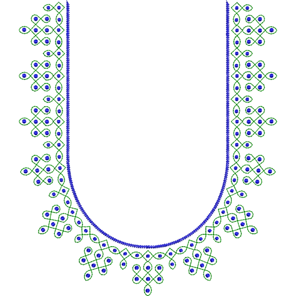 Blouse Design No : HSW-M-130 - Kutch Work, Full Sleeve, U Shape