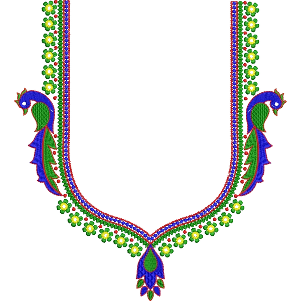 Blouse Design No : HSW-M-141 - Simple Border, Sweat Heart