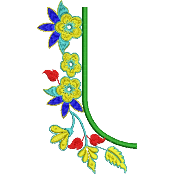 Blouse Design No : HSW-M-143-A - Simple Border, U Shape