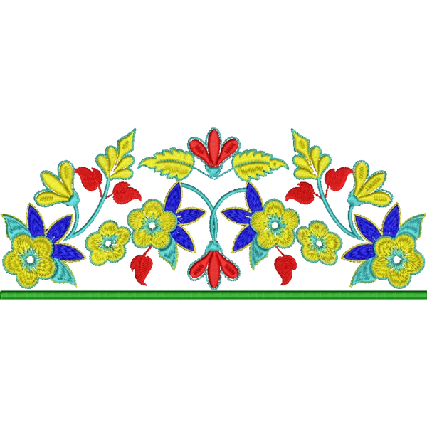 Blouse Design No : HSW-M-143-A - Simple Border, U Shape
