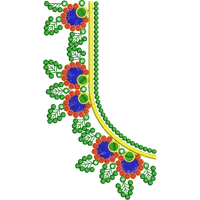 Blouse Design No : HSW-M-151 - Simple Border, U Shape