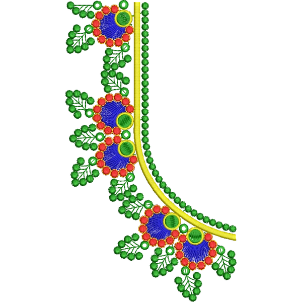 Blouse Design No : HSW-M-151 - Simple Border, U Shape