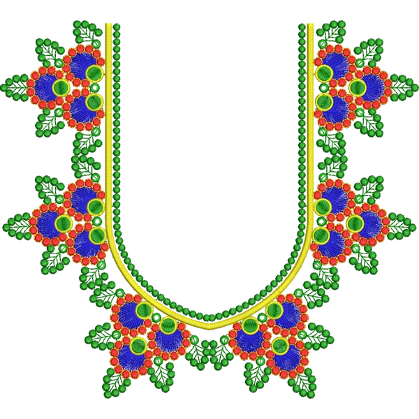 Blouse Design No : HSW-M-151 - Simple Border, U Shape