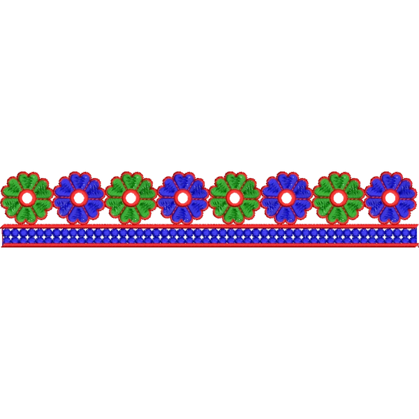 Blouse Design No : HSW-M-157 - Simple Border, U Shape