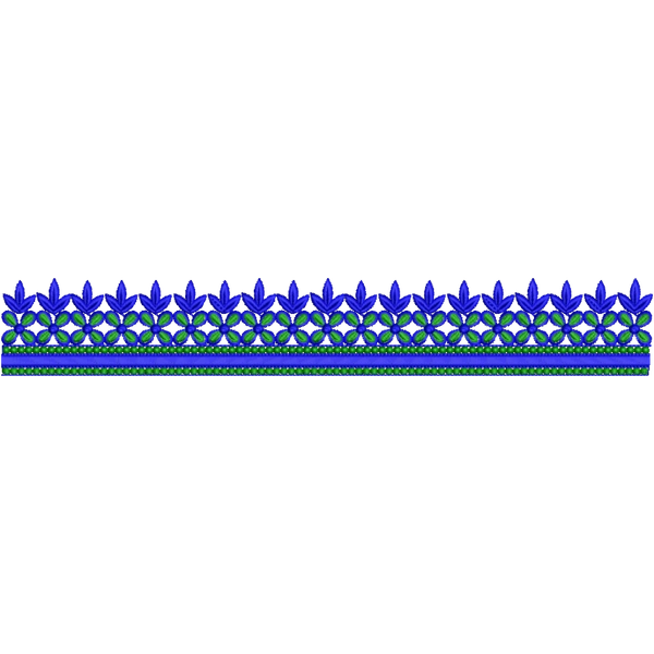 Blouse Design No : HSW-M-164 - Simple Border, U Shape