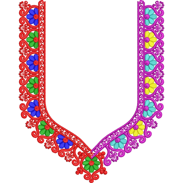 Blouse Design No : HSW-M-170 - Simple Border, Sweat Heart