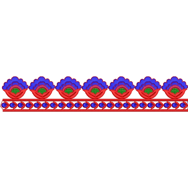Blouse Design No : HSW-M-173-A - Simple Border, Sweat Heart