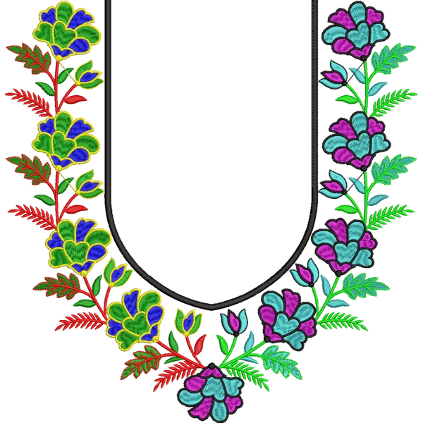 Blouse Design No : HSW-M-194 - Full Sleeve, U Shape