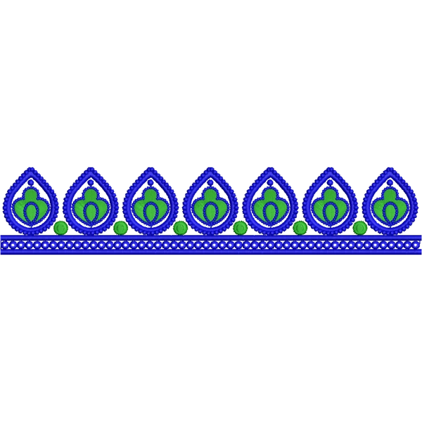 Blouse Design No : HSW-M-204 - Simple Border, U Shape