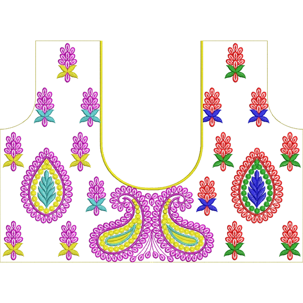 Blouse Design No : HSW-M-240 - Full Sleeve, U Shape