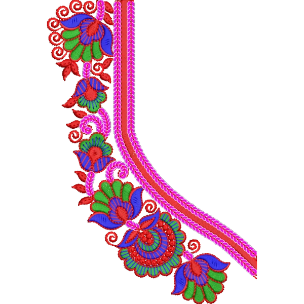 Blouse Design No : HSW-M-240 - Full Sleeve, U Shape