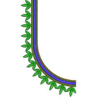 Blouse Design No : HSW-M-253 - Border With Butta, U Shape