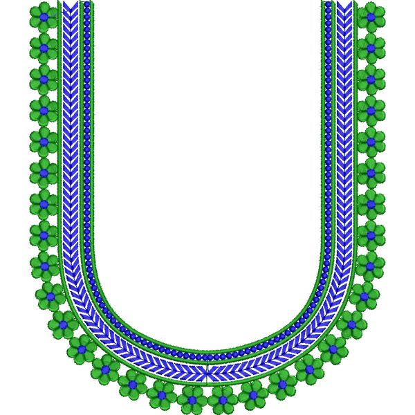 Blouse Design No : HSW-M-255 - Simple Border, U Shape