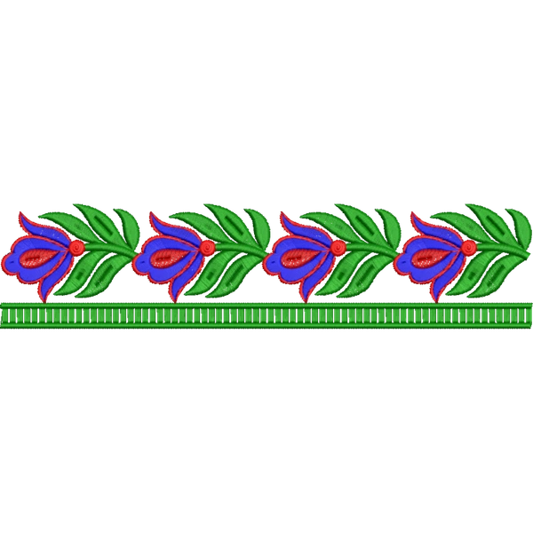 Blouse Design No : HSW-M-258 - Simple Border, U Shape