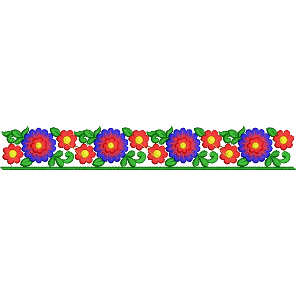 Blouse Design No : HSW-M-294 - Simple Border, U Shape