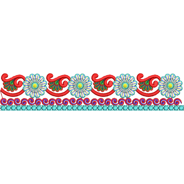 Blouse Design No : HSW-M-298 - Simple Border, Sweat Heart