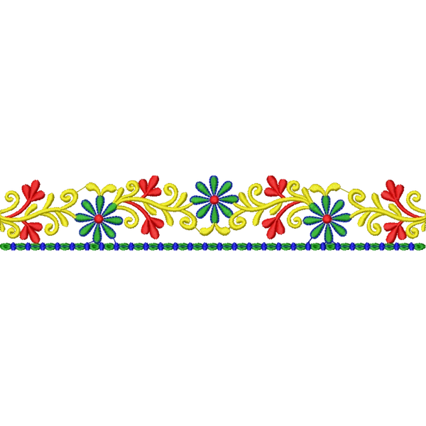 Blouse Design No : HSW-PM-040 - Simple Border, U Shape