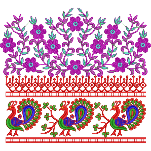 Blouse Design No : HSW-PM-04 - Full Sleeve, U Shape