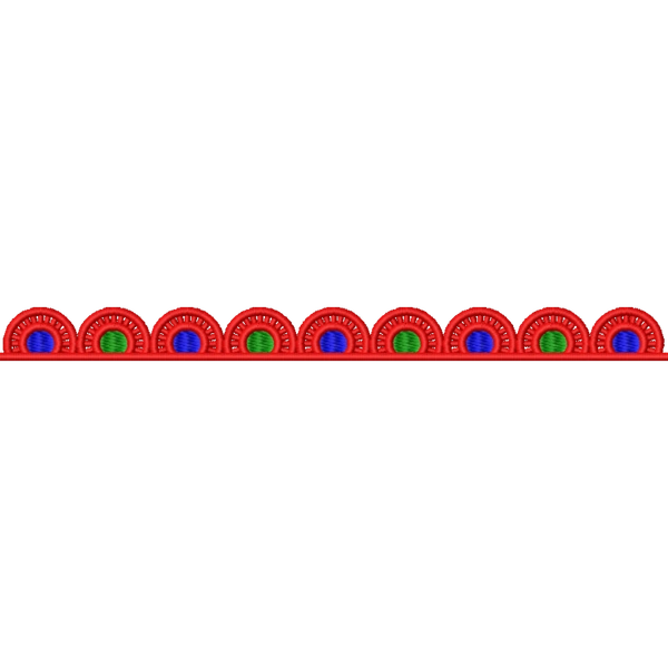 Blouse Design No : HSW-PM-12 - Simple Border, Boat Neck