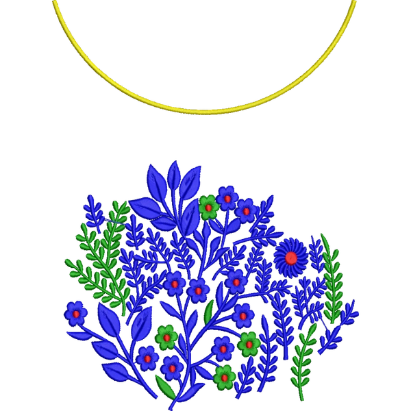 Blouse Design No : HSW-PM-12 - Simple Border, Boat Neck