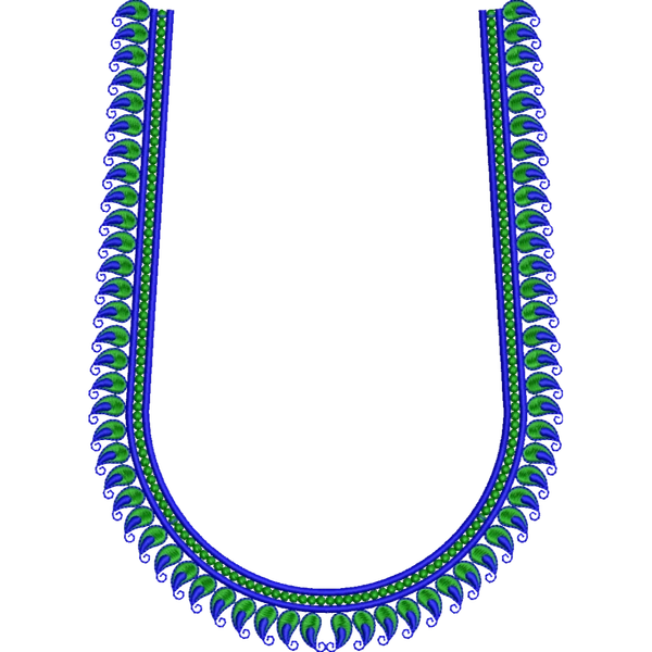 Blouse Design No : HSW PM-15 - Simple Border, U Shape