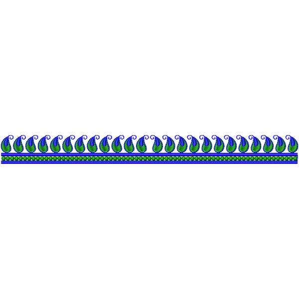 Blouse Design No : HSW PM-15 - Simple Border, U Shape